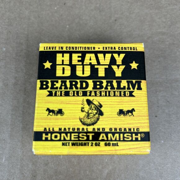 Honest Amish Heavy Duty Beard Balm The Old Fashioned All Natural and Organic 2oz - Picture 1 of 4